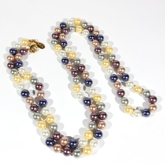 KJL 2013 Kenneth Jay Lane Long Heavy Colorful Beaded Necklace - Picture 1 of 8
